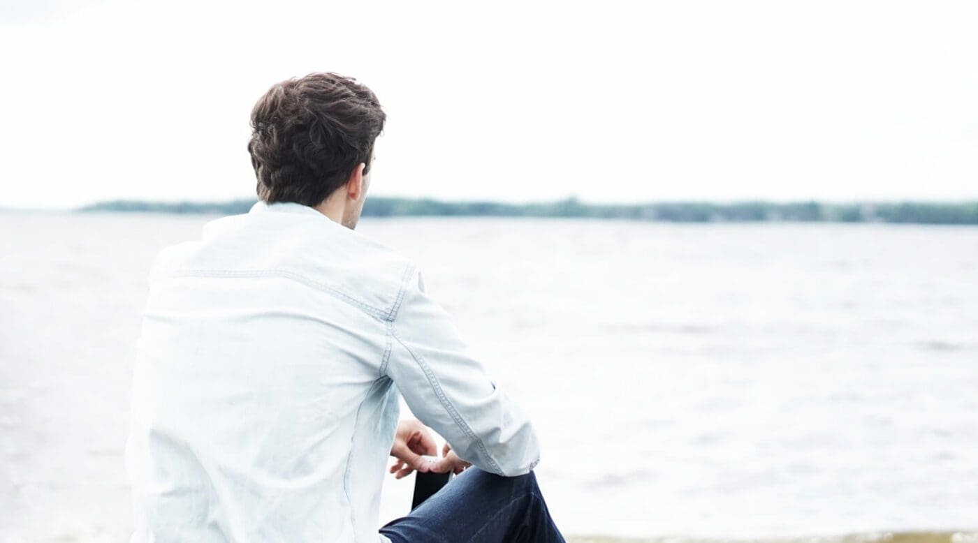 3 quick examples of depression hacking. Image shows a man pondering.