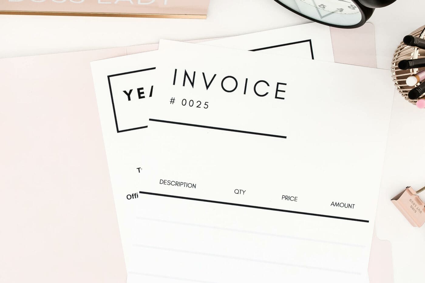5 authentic ways to price your coaching services - image of a document labeled "invoice"